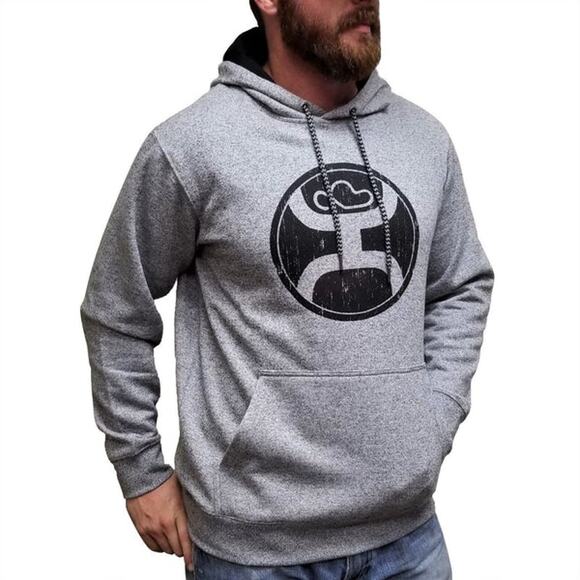 Hooey Men's Rodeo Cactus Horse Pullover Hoodie Sweatshirt Gray - Size S - Picture 1 of 7